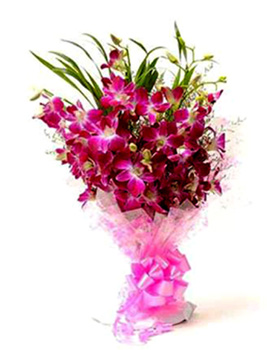 Bunch of 10 Purple Orchid Bunch  cake delivery Delhi